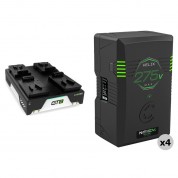 Core Swx Helix Max 275wh 4-battery + Gt8 Quad Charger Kit (v-mount)