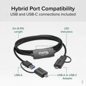 Plugable Usb 3.0 Windows Transfer Cable With Usb-c Adapters (6.6')