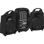 Behringer Europort Ppa500bt 500w Pa System With Two Speakers, Powered Mixer, Klark Teknik Fx, Bluetooth Audio, And Mic