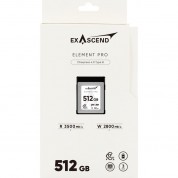 Exascend 512gb Element Pro Cfexpress 4.0 Type B Memory Card