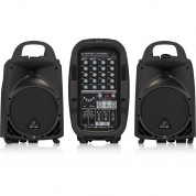 Behringer Europort Ppa500bt 500w Pa System With Two Speakers, Powered Mixer, Klark Teknik Fx, Bluetooth Audio, And Mic