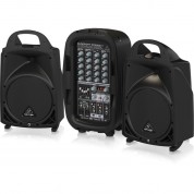 Behringer Europort Ppa500bt 500w Pa System With Two Speakers, Powered Mixer, Klark Teknik Fx, Bluetooth Audio, And Mic