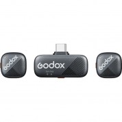 Godox Cube-s 2-person Wireless Microphone System With Usb-c Connector For Mobile Devices (2.4 Ghz)