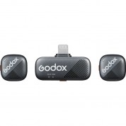 Godox Cube-s 2-person Wireless Microphone System With Lightning Connector For Ios Devices (2.4 Ghz)