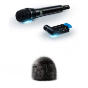 Sennheiser Avx-835 Set Digital Camera-mount Wireless Cardioid Handheld Microphone System Kit With Long-haired Windscreen (1.9 Ghz)