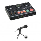 Tascam Ministudio Creator Us-42b 2-person Podcasting Kit With Dynamic Microphones