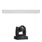 Nureva Hdl300 Conferencing Soundbar & Tr313 4k Live-streaming Ptz Camera Kit (white)