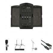 Fender Passport Conference Series 2 Portable Powered Pa Kit With Microphones, Stands, Bag, And Cables