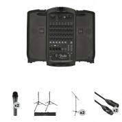 Fender Passport Venue Series 2 Portable Powered Pa Kit With Microphones, Stands, Bag, And Cables