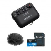 Zoom F2-bt Ultracompact Bluetooth-enabled Portable Field Recorder Kit With Lavalier Microphone, Windbuster, And Memory Card