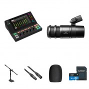 Mackie Dlz Creator Xs Podcast Kit With At2040 Mic, Desktop Stand, And Accessories