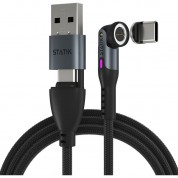 Statik 360 Pro 100w Usb-c Magnetic Charging Cable (3.3')