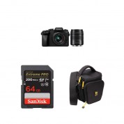 Panasonic Lumix G7 Mirrorless Camera, Two Lenses, Memory Card & Camera Bag Kit